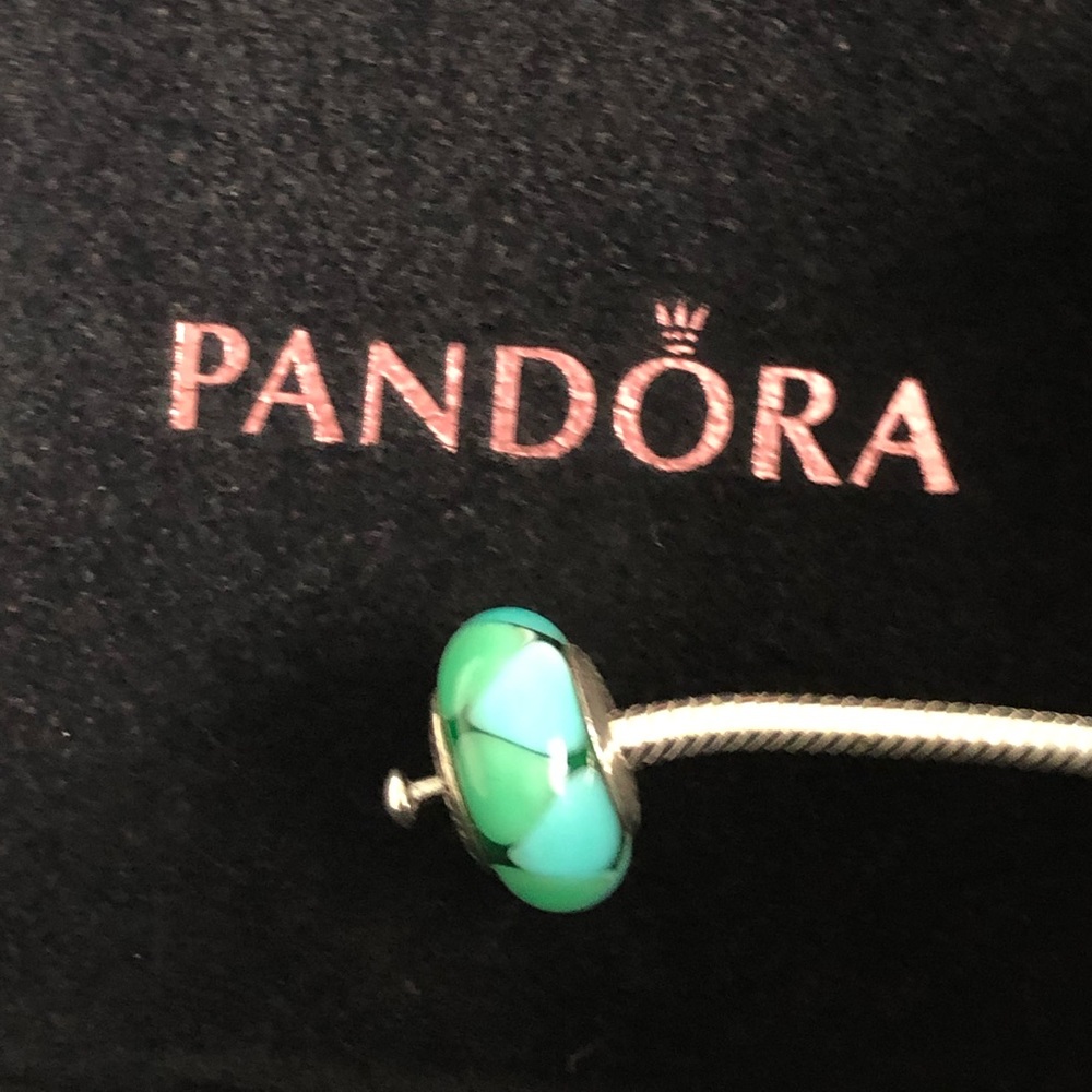 Green and Blue pandora Glass bead